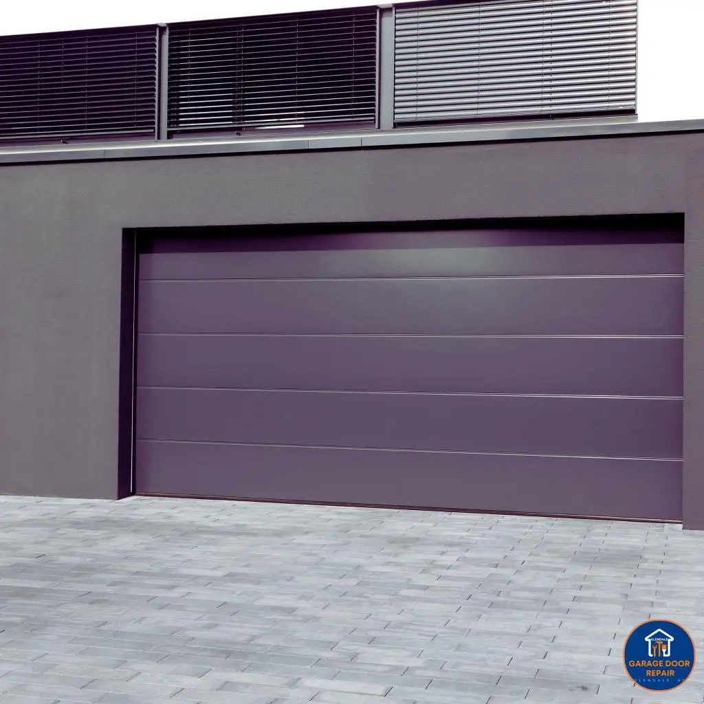 Front view of garage door