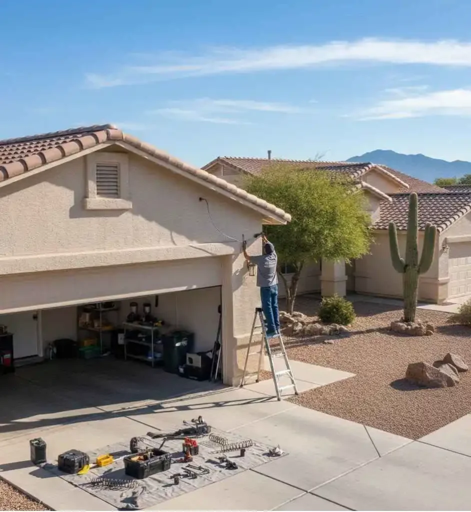 New garage door installation