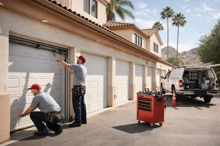 Residential Complex garage door tune-up service
